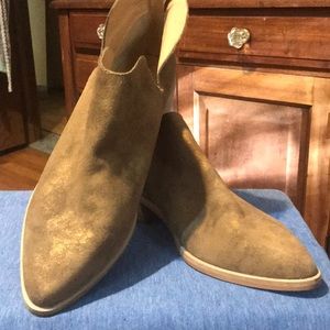 NEVET WORN VANELI 7.5 Gold/Brown Ankle Boots
